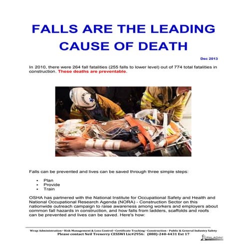 11 falls leading cause of death