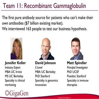 Gammaglobulin I-Corps@NIH 121014