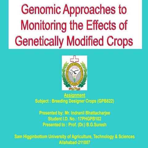 11 genomic approaches to monitoring the effects of gmo