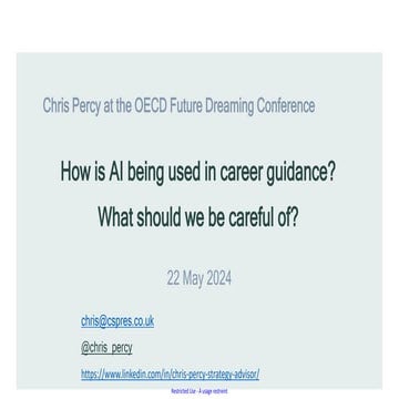 Future Dreaming 2024 | Artificial intelligence in career guidance "How is AI ...