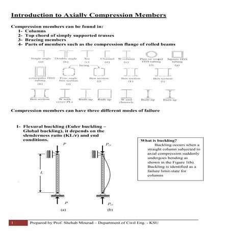11-Introduction to Axially Compression Members (Steel Structural Design & Pro...