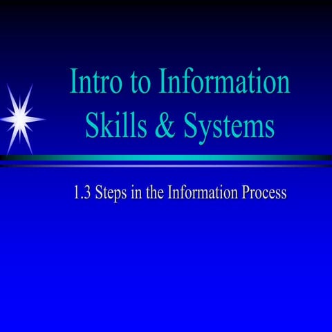 1.3) Information processes