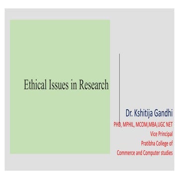   ethical issues in research