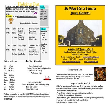 11 January 2015 [Carraroe Newsletter]
