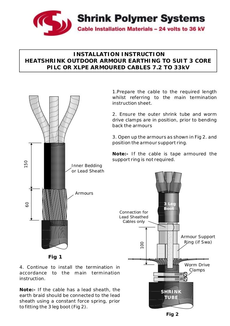 11kV 33kV Heat Shrink Terminations Outdoor Armour Earthing Kits XLP…