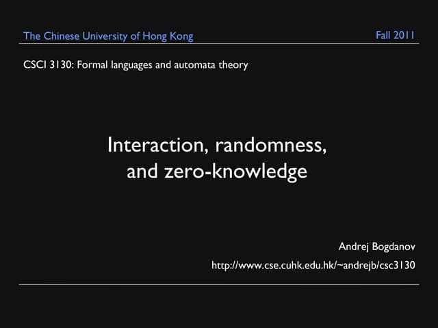 Iteration ,randomness, and Zero-knowledge
