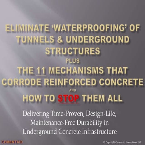 Crystalline waterproofing technology | PPTX