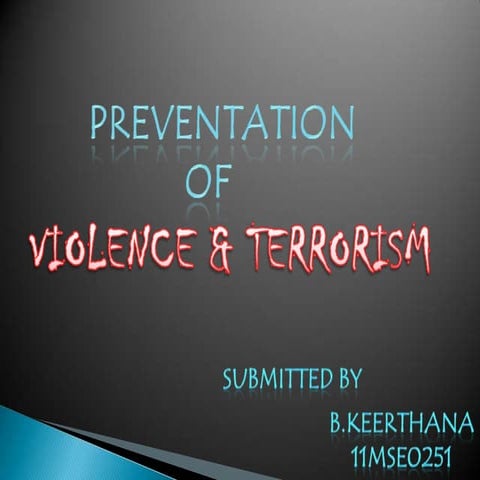preventation of violence & terrorism | PPTX