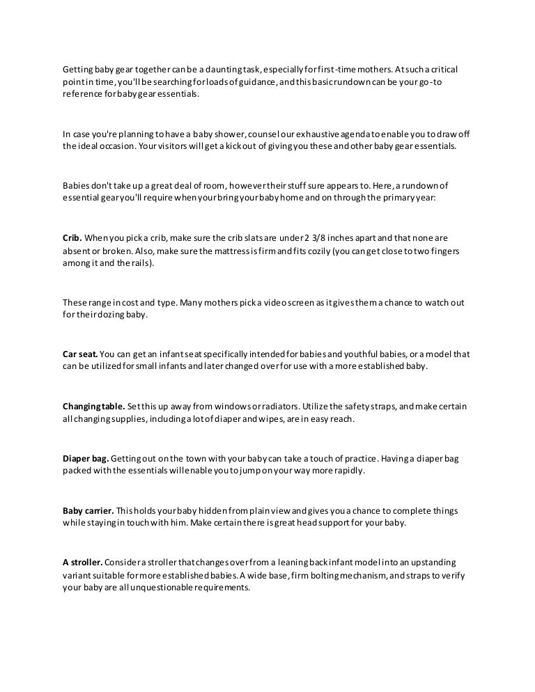 take a lot baby essentials