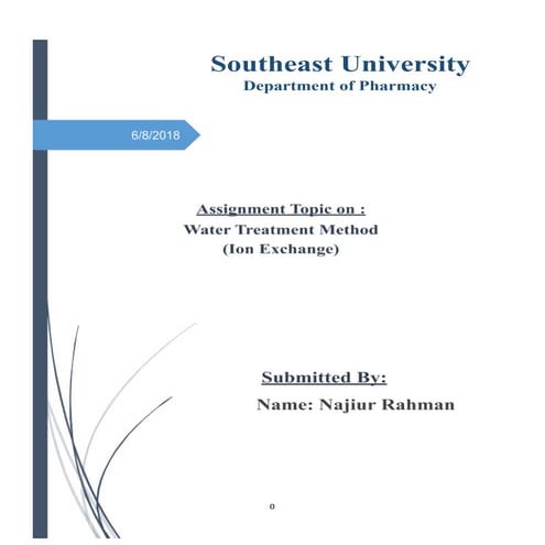 Water treatment method