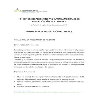 Normas de presentación de trabajos