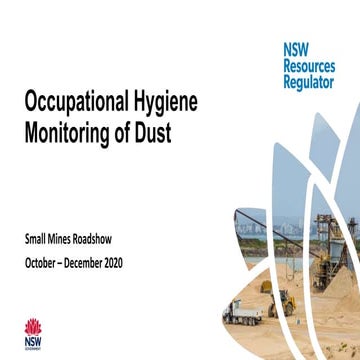 11 occupational hygiene monitoring of dust