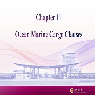 11 Ocean Marine Cargo Clauses logistics.pptx