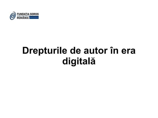 Drepturi de autor în era digitală - 11 octombrie, Sibiu