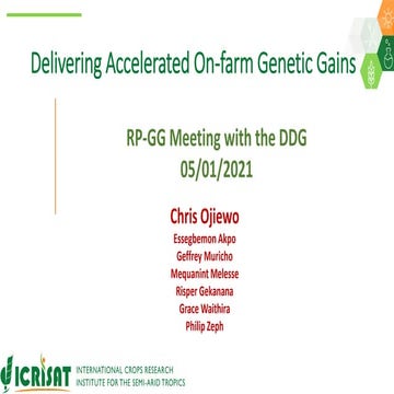 Research Program Genetic Gains (RPGG) Review Meeting 2021: Delivering Acceler...