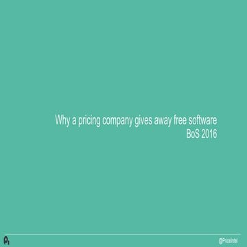 Patrick Campbell, Why a SaaS Pricing Consultancy Gives Away Free Software, Bo...