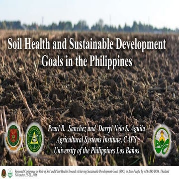 Soil Health and Sustainable Development Goals in the Philippines