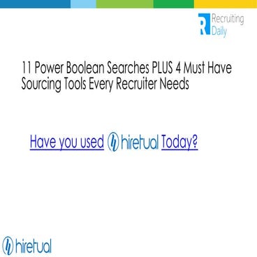 11 power searches and 4 Amazing Sourcing Tools