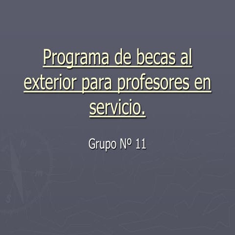 11 Prog. Becas Exterior Para Prof. En Servicio