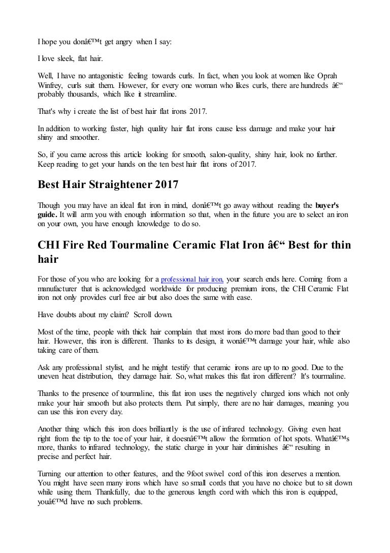 best hair straightener for no damage