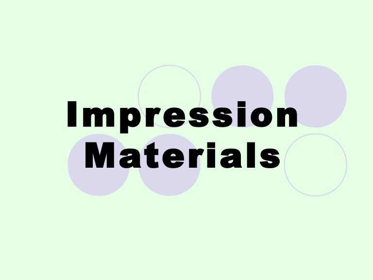 rigid impression materials dental material