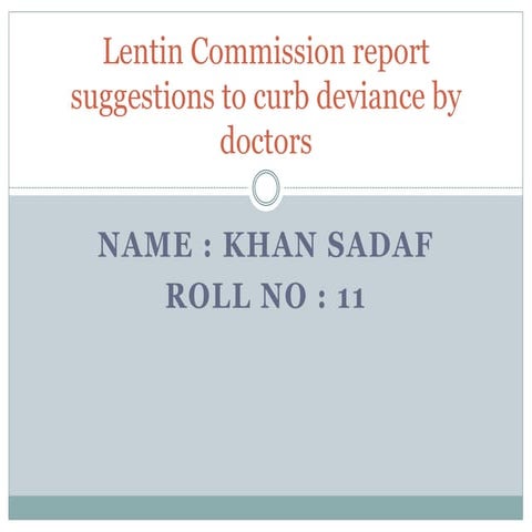 Lentin Commission Report