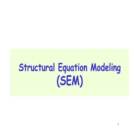 Analisis Structural Equation Modelling | PPTX