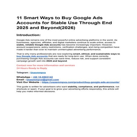 Buy Google Ads Accounts_ A Complete Informational Guide for Businesses ...
