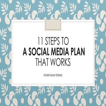 11 steps to a successful social media plan