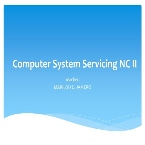 1 1st meeting for computer system servicing nc ii | PPT image.