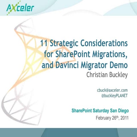 11 Strategic Considerations & Davinci Demo