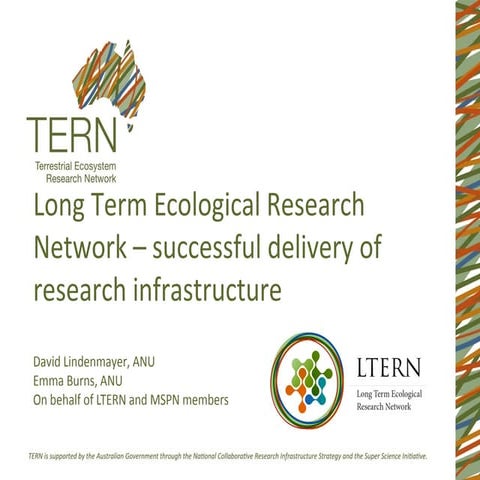 David Lindenmayer_Successful delivery of critical ecosystem research infrastr...
