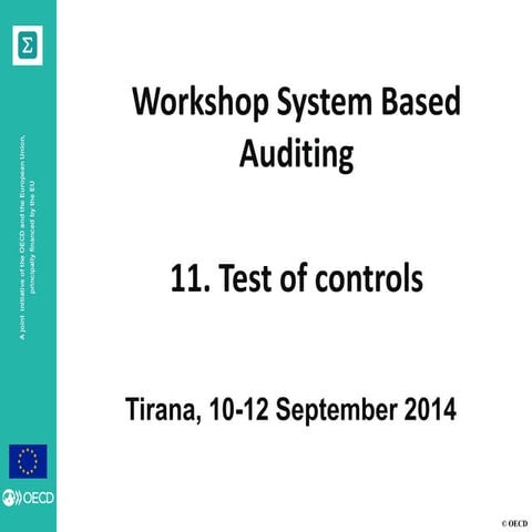 Presentation 11, Test of controls of the system, Workshop on System-based aud...