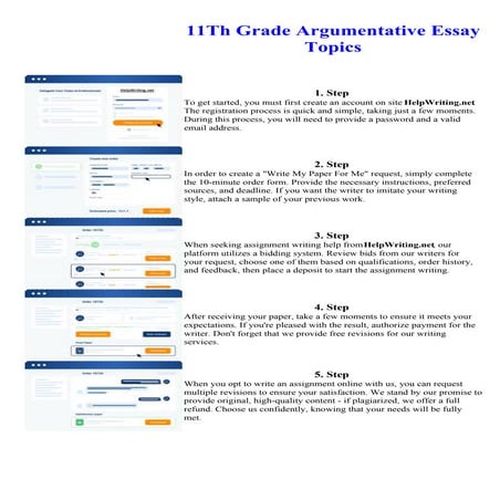 11Th Grade Argumentative Essay Topics | PDF