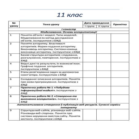 11th grade class based thematic planning