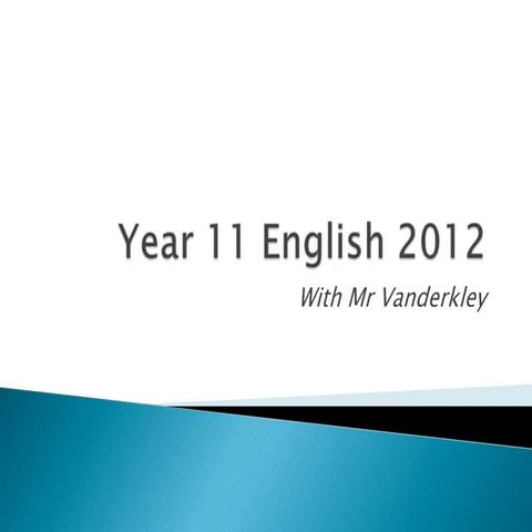 Year 11 Transition Class Intro 2011-2012