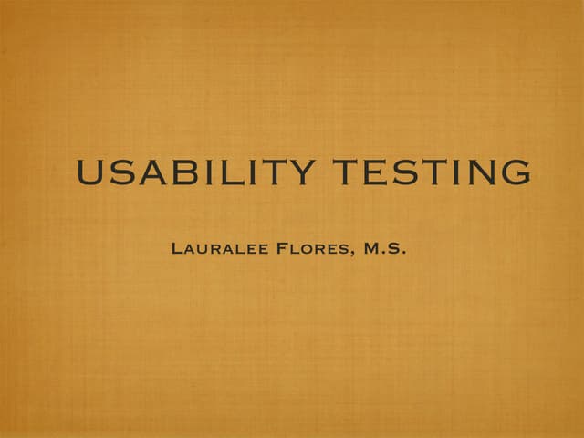 11 Usability Testing