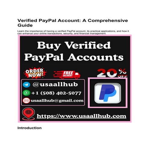 USA 11 Way To Buy Verified Paypal Accounts With Low Budget.docx