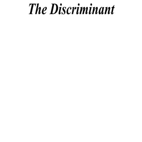 11 x1 t10 05 the discriminant (2013)