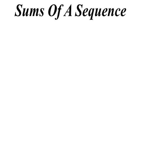 11X1 T14 04 sums of a sequence (2011)