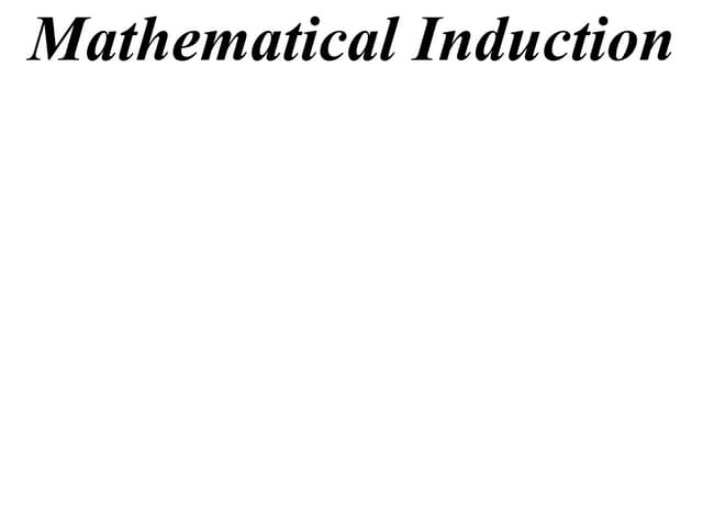 mathematical induction