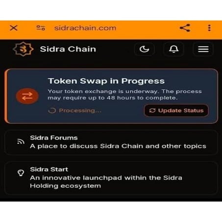 How To Convert Sidra Tokens To SDA - New Method