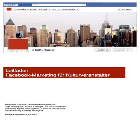 Facebook Leitfaden für Kulturbetriebe