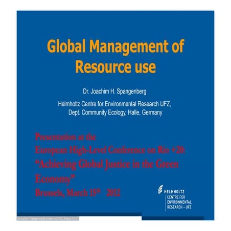 Justice in the Green Economy by Joachim Spangenberg