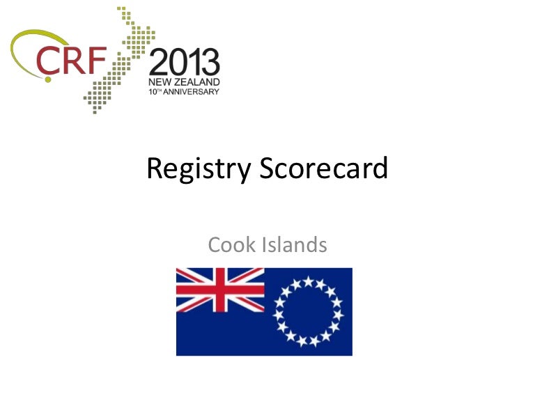 Cook Islands Registry Scorecard