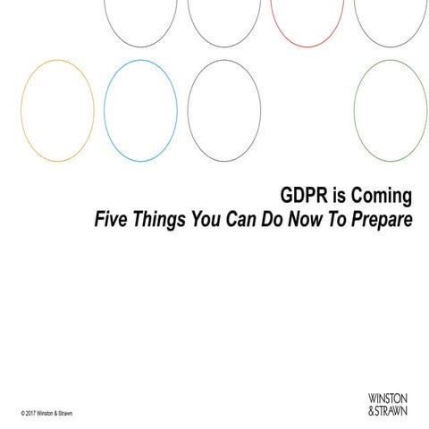 GDPR is Coming, Five Things You Can Do Now To Prepare