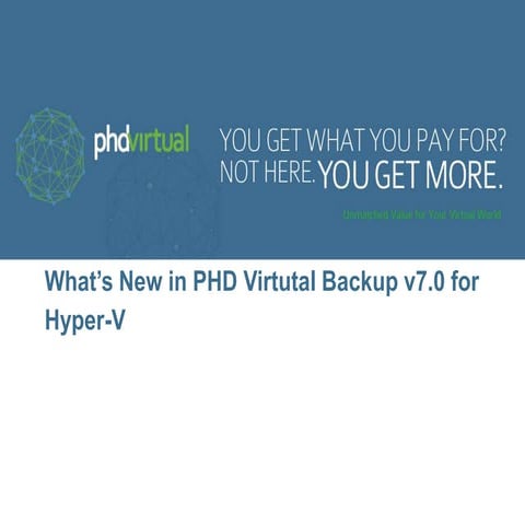 PHD Virtual Backup v7.0 for Hyper-V