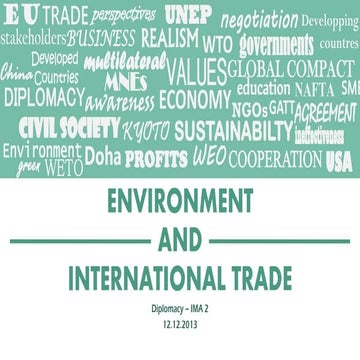 International Trade and Environment | PDF