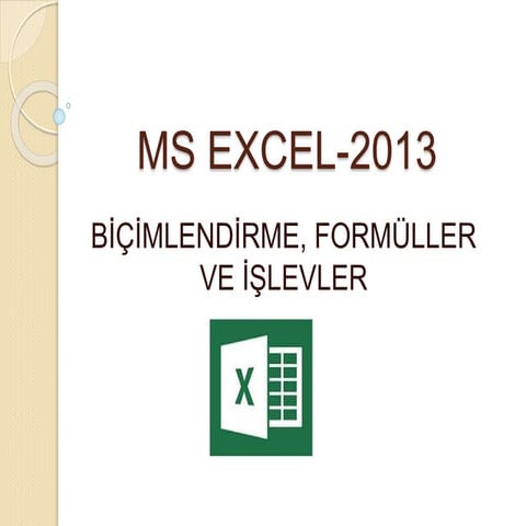 MS Excel 2013 | PPTX
