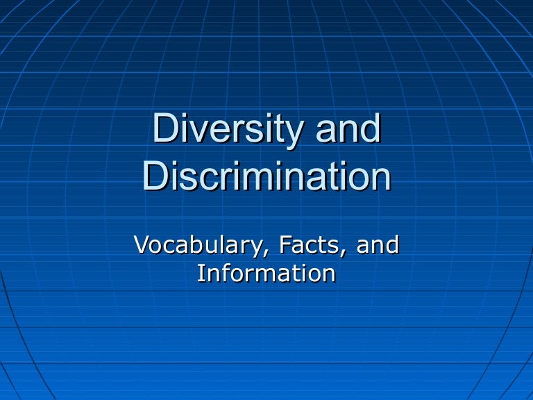 diversity types of discrimination